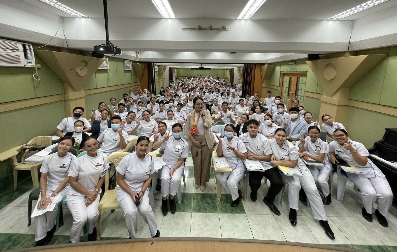 Stellar Academy instructor leading an MTAP lecture inside the Davao City review hall